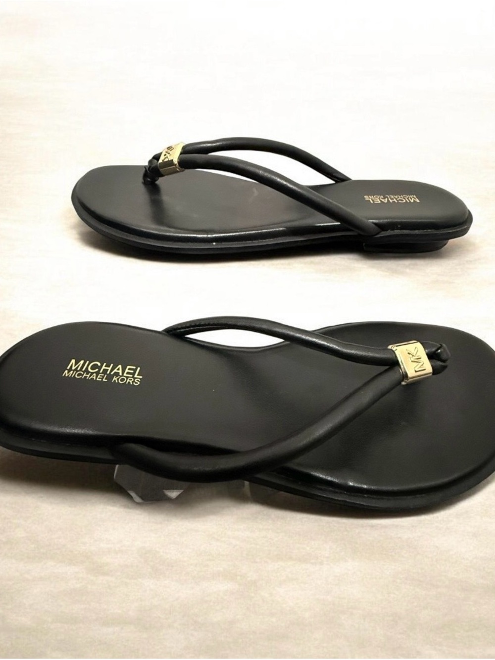 Michael Kors black Lillie jelly Thong sandals shoes size 9 NWOT MK